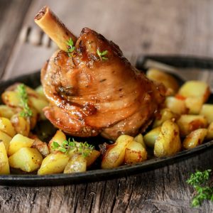 Souris d'agneau confite et Pommes de terre