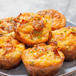 muffins au cheddar et au bacon